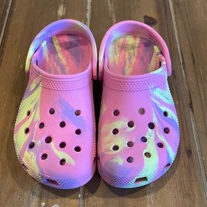 Girls Tie Dye Crocs